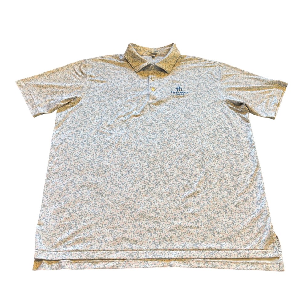 Peter Millar Light Blue Floral Performance Polo